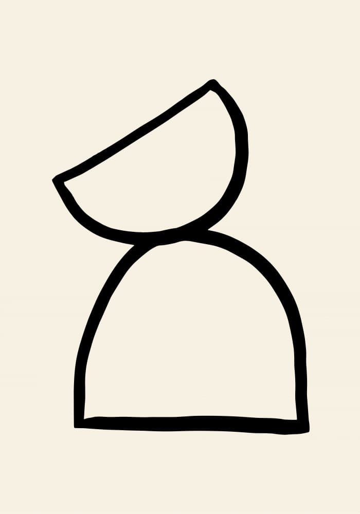 Abstract Stacked Shapes by Pictufy Studio — canvas wall art