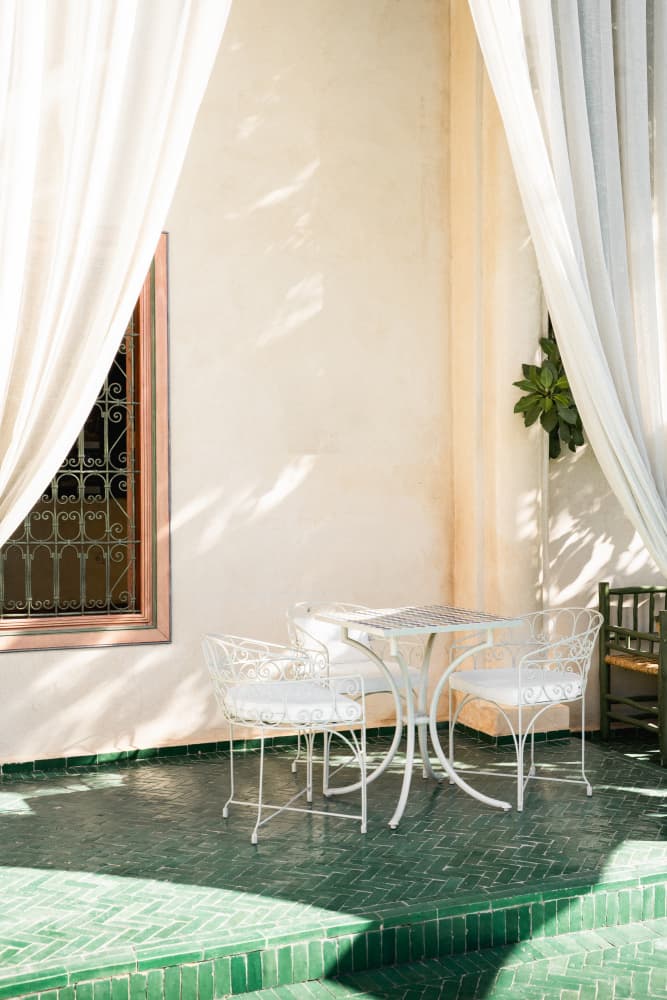 Sunny Moroccan Courtyard by Henrike Schenk — canvas wall art
