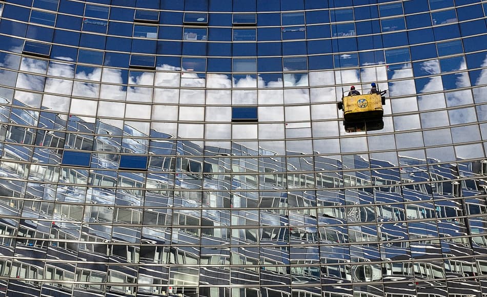 Sky High Cleaners by Izidor Gasperlin — canvas wall art