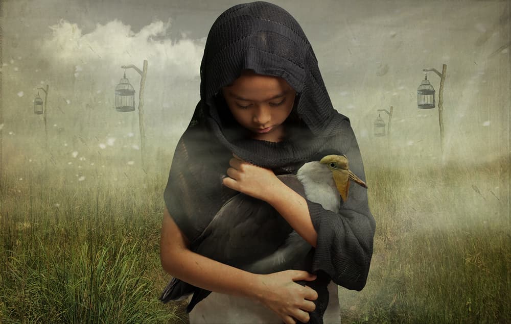 Misty Field Guardian by Hari Sulistiawan — canvas wall art