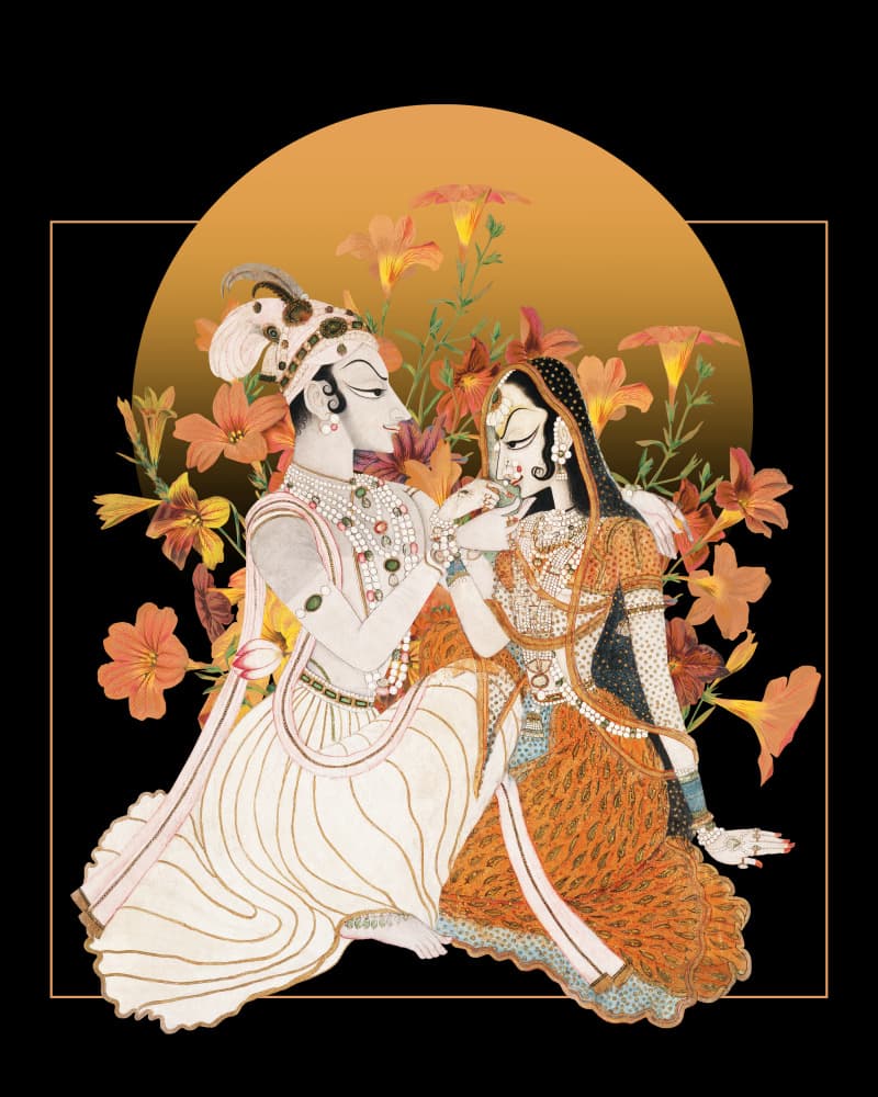 Royal Indian Love by Marja van den Hurk — canvas wall art