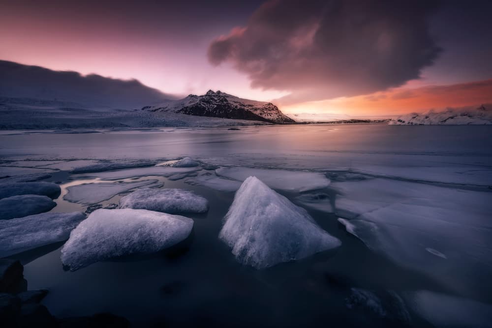 Glacial Lake Twilight by Jorge Ruiz Dueso — canvas wall art