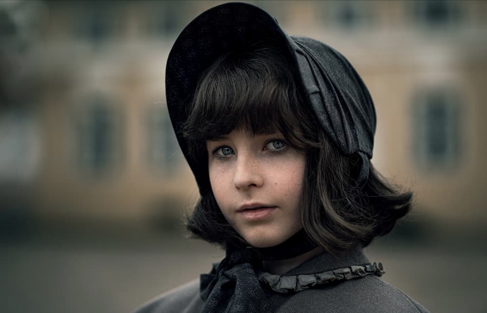 Pensive Girl in Bonnet by Waldemar Szmidt — canvas wall art