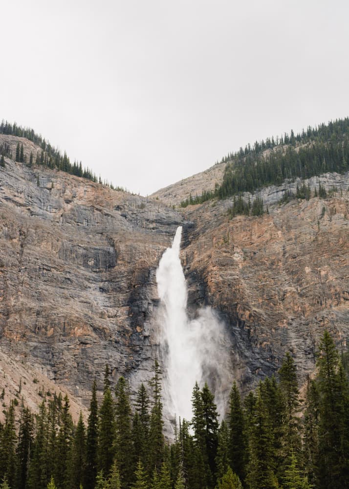 Majestic Mountain Waterfall by Lynann Colligan — canvas wall art