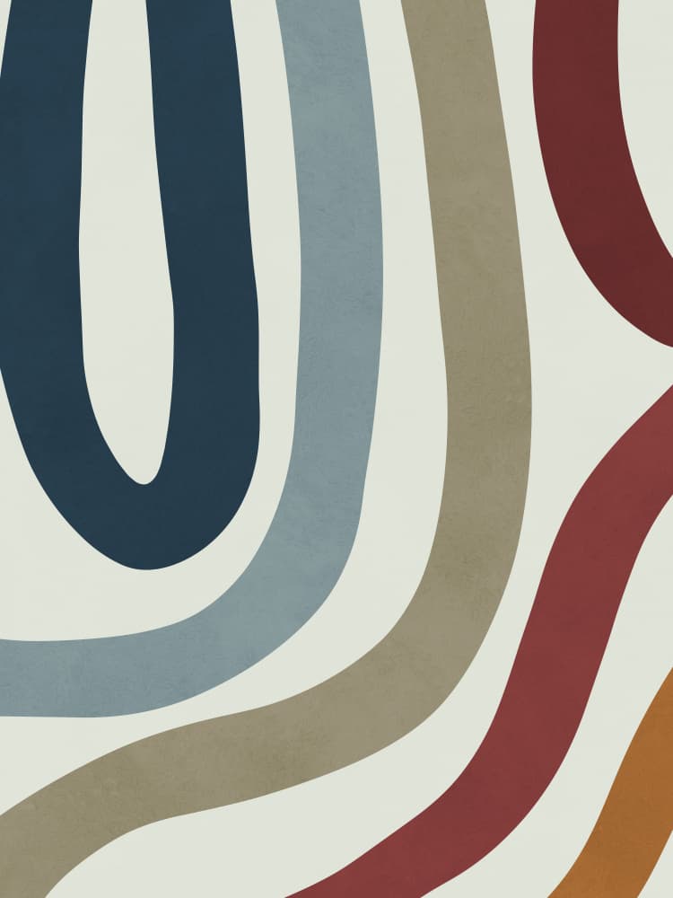 Earthy Abstract Curves by Vitor Costa — canvas wall art