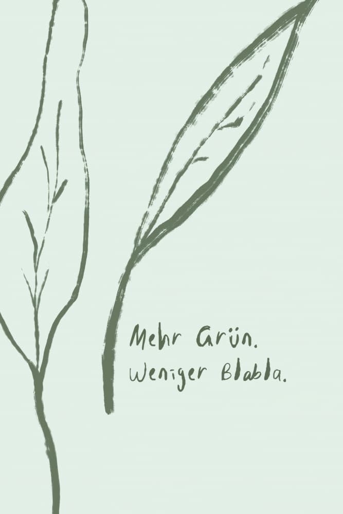 Mehrgrünwenigerblabla by Treechild — canvas wall art