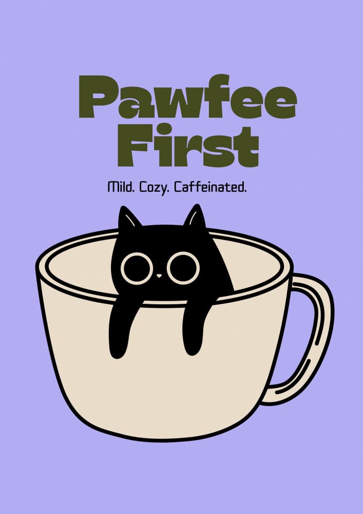 Cozy Cat Coffee Mug by Marianne Bassil — canvas wall art