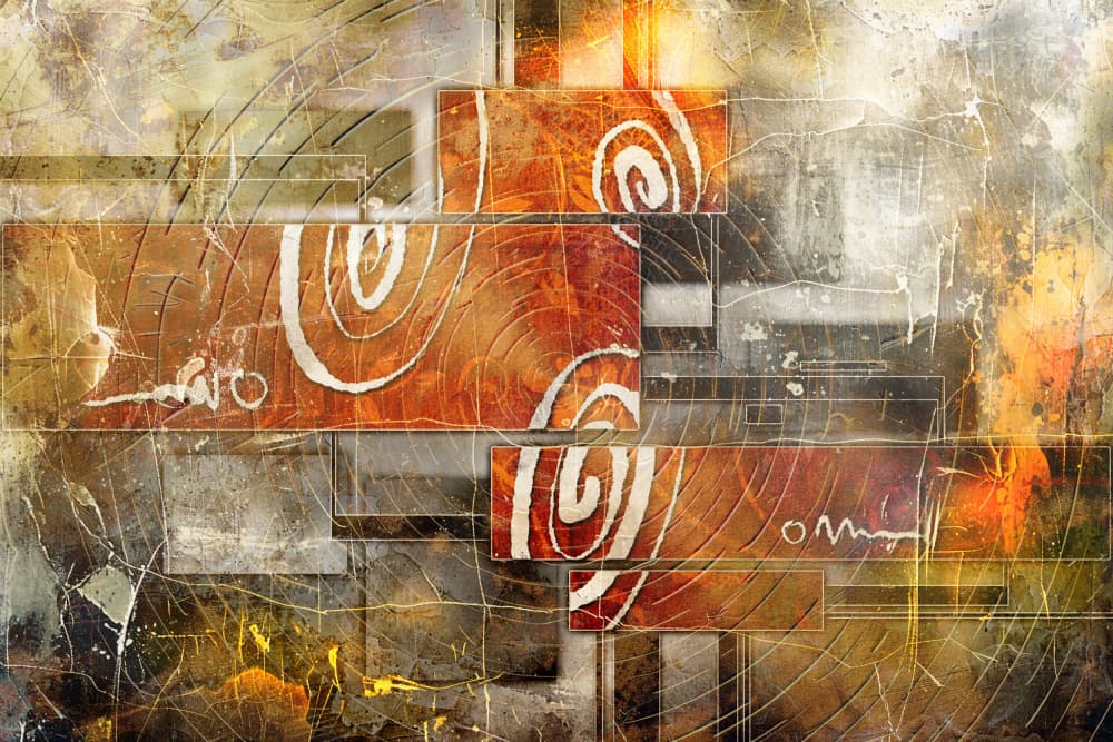 Abstract Spiral Textures by Rafal Kulik — canvas wall art