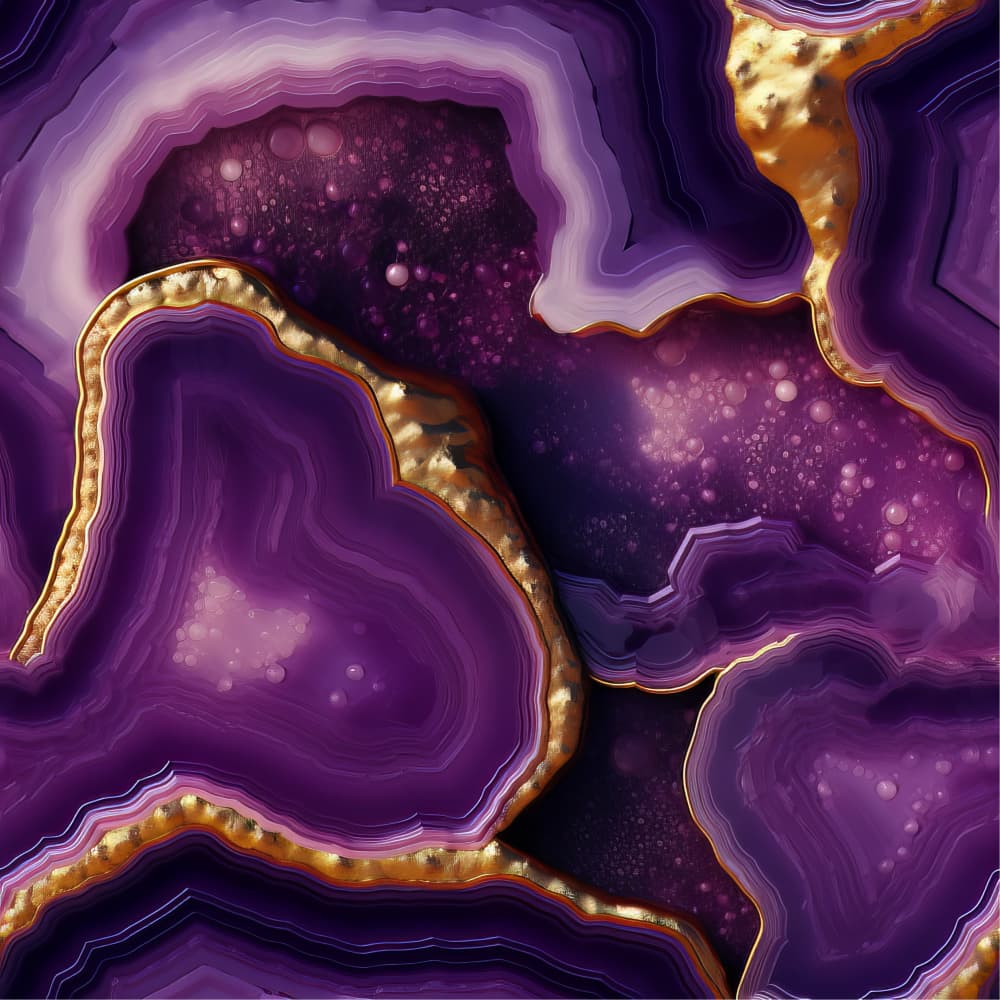 Amethyst Gold Geode by Bilge Paksoylu — canvas wall art