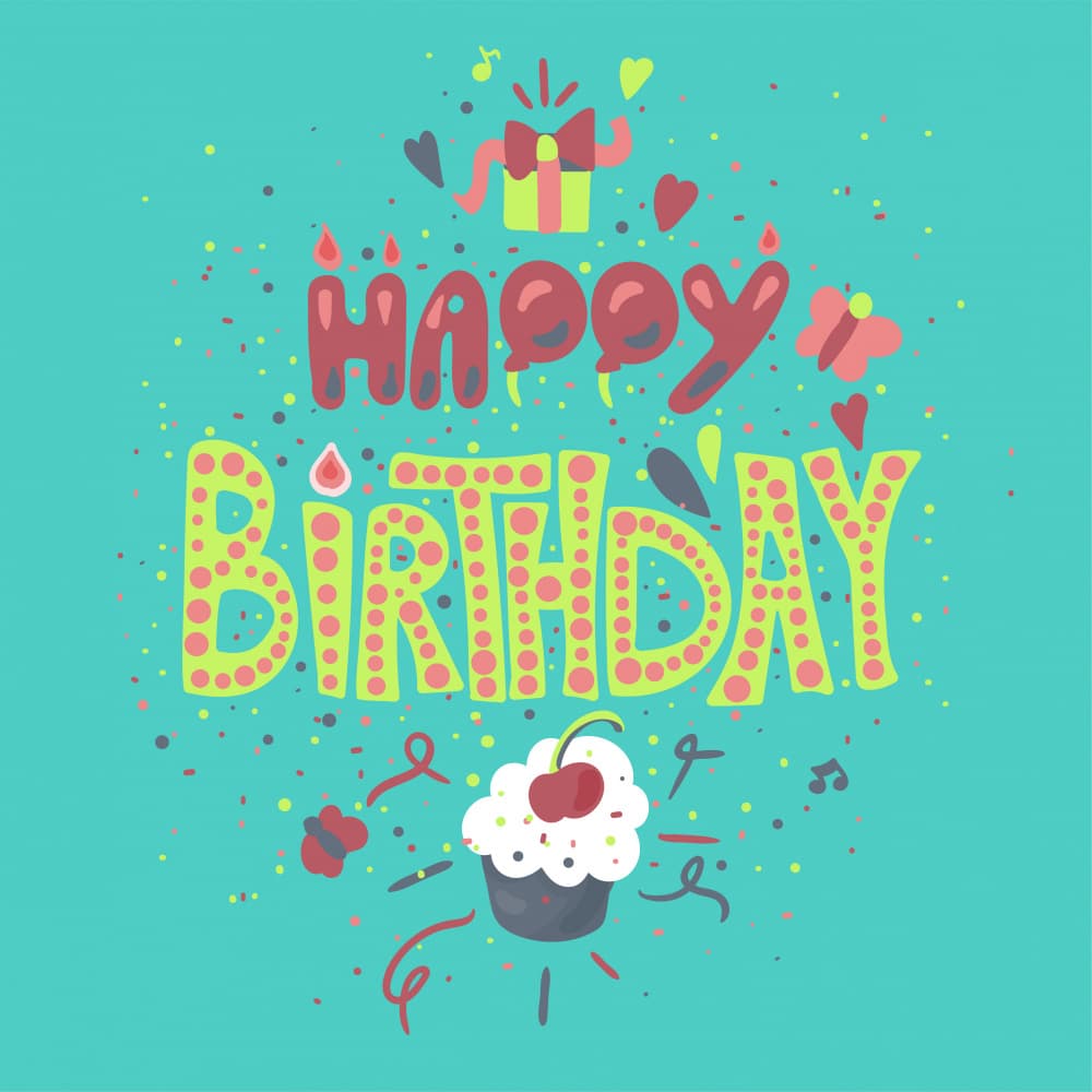 Happy Birthday Cupcake by Marika Barsrsind β canvas wall art
