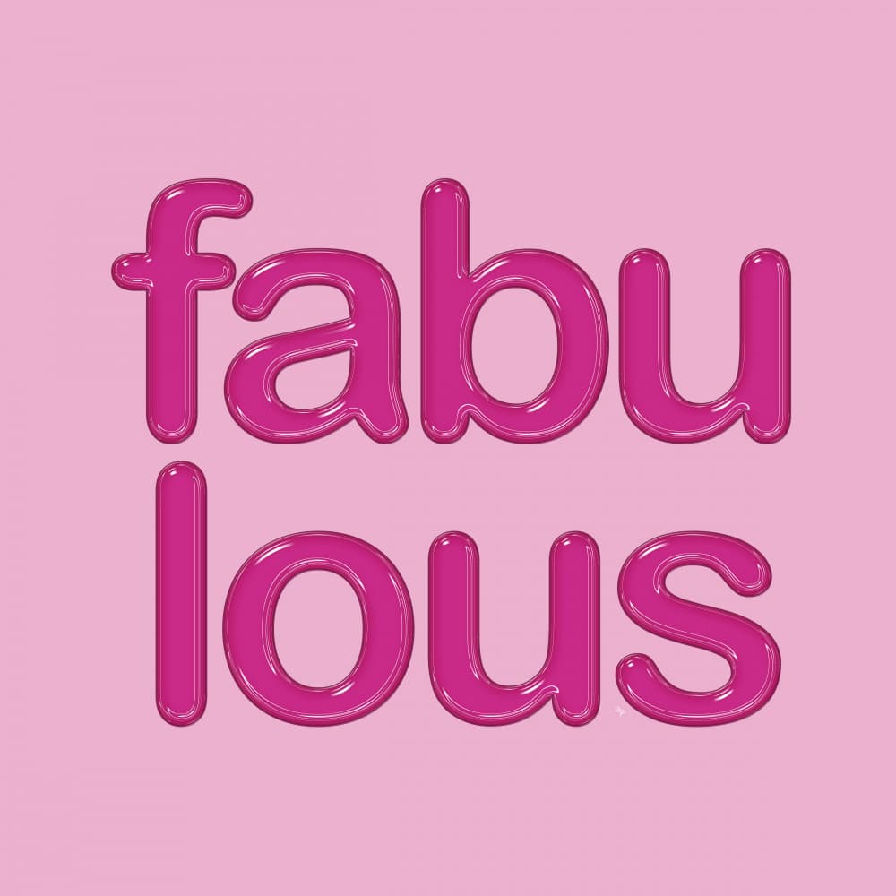 Fabulous Pink Typography by Martina — canvas wall art
