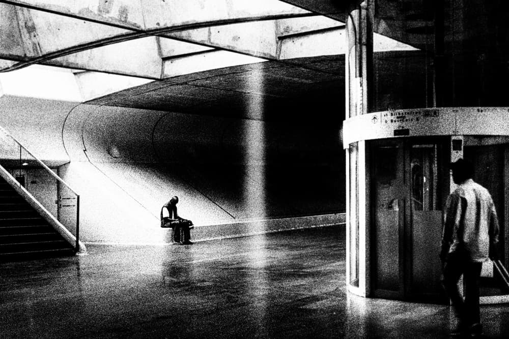 Architectural Light Beam by Rui Correia — canvas wall art