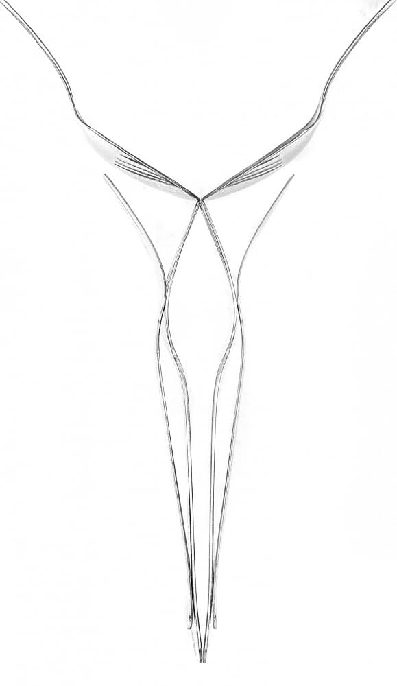 Abstract Fork Skull by Michael Allmaier — canvas wall art