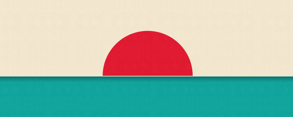 Red Sun Over Ocean by Vitor Costa — canvas wall art