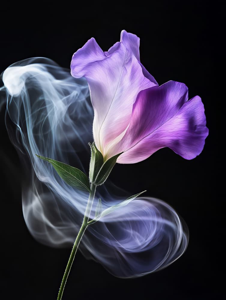 Ethereal Purple Bloom by Bilge Paksoylu — canvas wall art