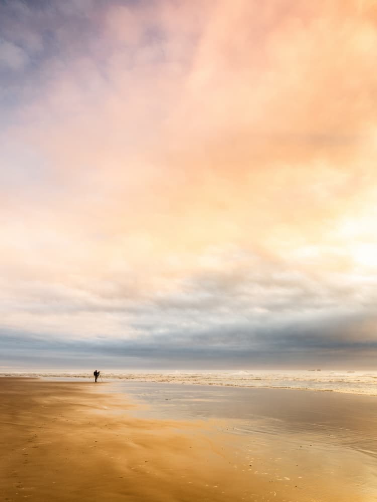 Golden Hour Beach Stroll by Andreas Christensen — canvas wall art