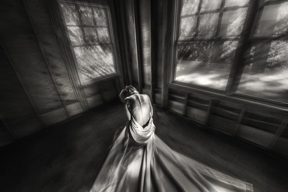 Pensive Woman Window Light by Carmit Rozenzvig — canvas wall art