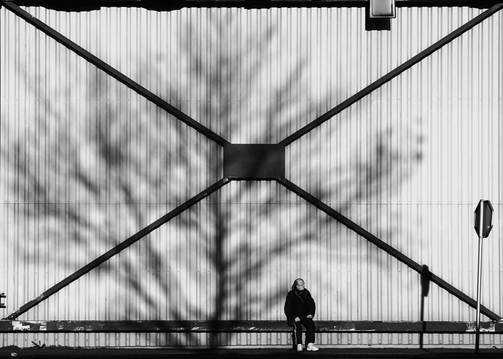 Urban Shadow Geometry by Boris Hristov — canvas wall art