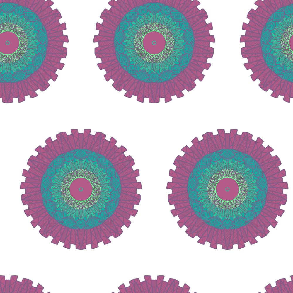 Vibrant Mandala Pattern by Marika Barsrsind β canvas wall art