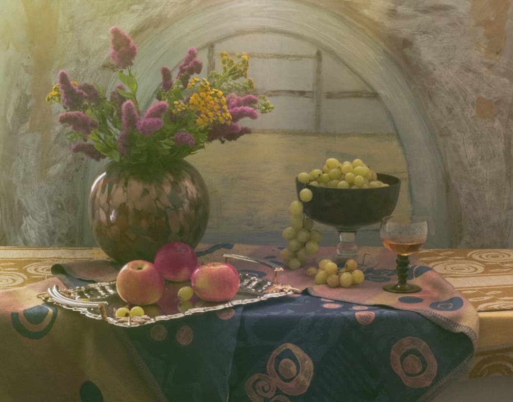 Rustic Floral Still Life by UstinaGreen — canvas wall art