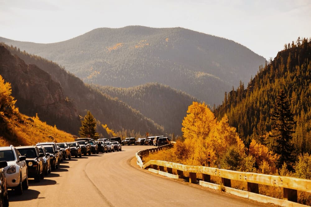 Scenic Autumn Drive by Del Mundo Imagery — canvas wall art