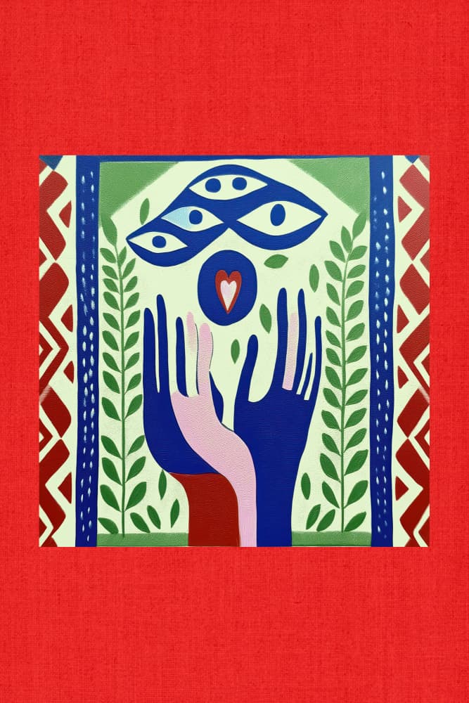 Open Hands Sacred Vision by casa cartissi — canvas wall art