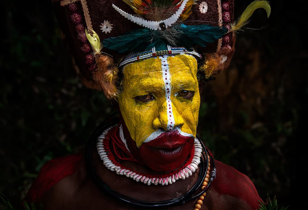 Painted Man Portrait by Joxe Inazio Kuesta Garmendia — canvas wall art