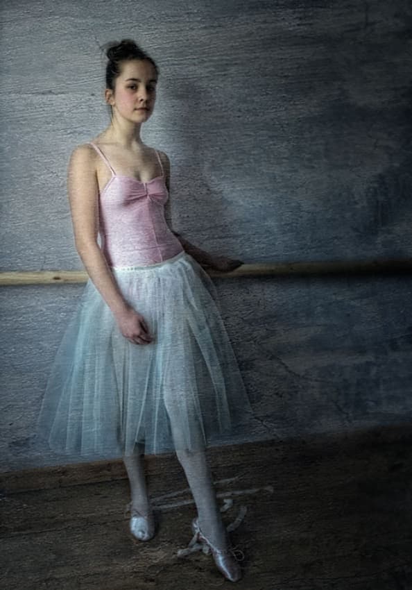 Ballerina At The Barre by kenp — canvas wall art