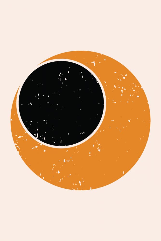 Black Orange Crescent by jay stanley — canvas wall art