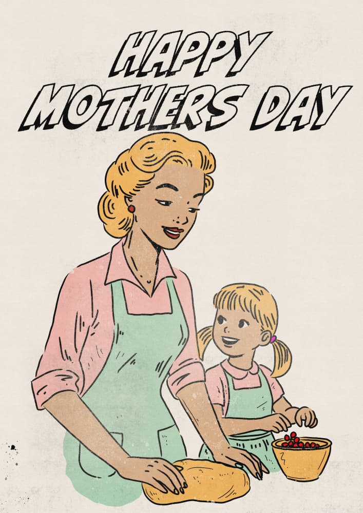 Happy Mothers Day Baking by Nicholas — canvas wall art