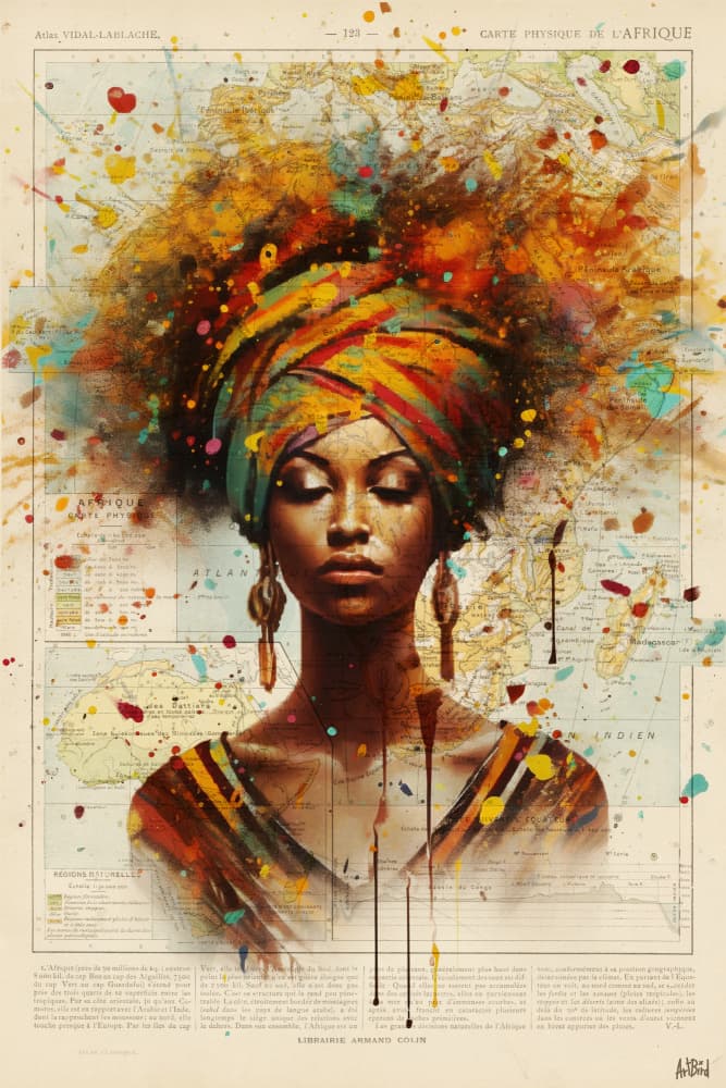 Vibrant African Spirit by thomas chedeville — canvas wall art