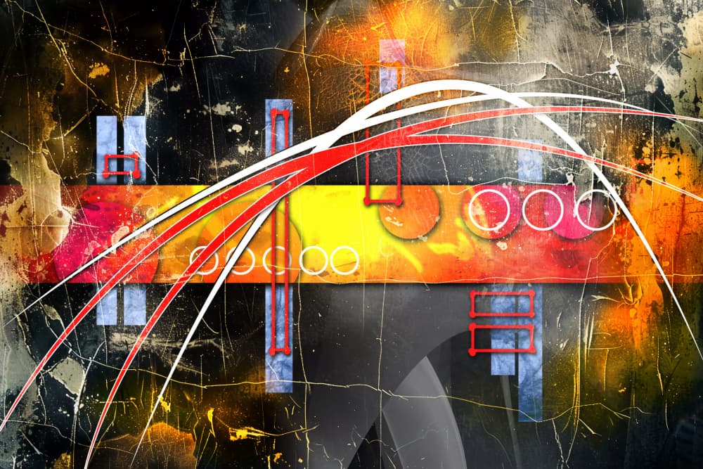 Vibrant Geometric Flow by Rafal Kulik — canvas wall art