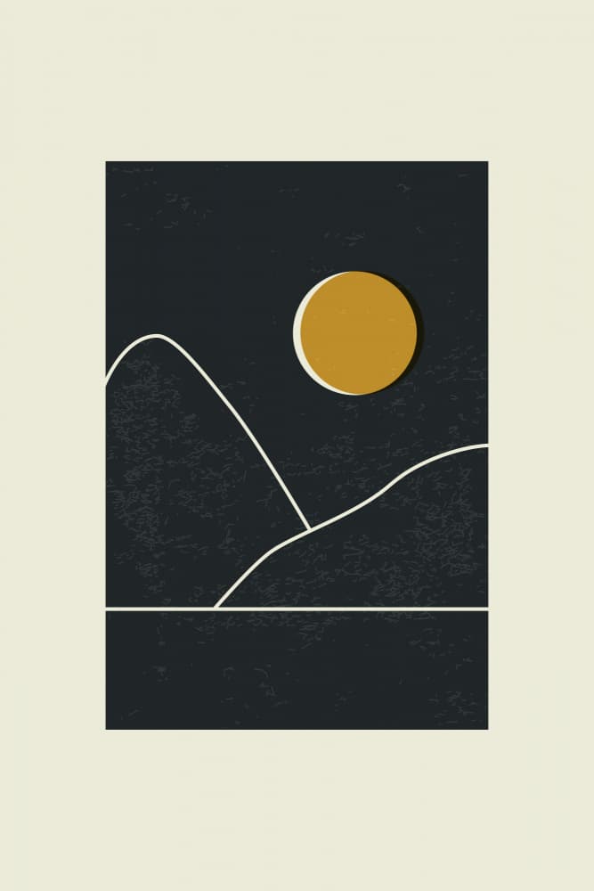 Golden Sun Mountain Horizon by jay stanley — canvas wall art
