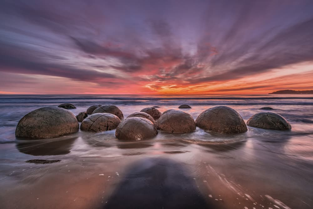 Coastal Boulders Sunset by Andreas Agazzi — canvas wall art