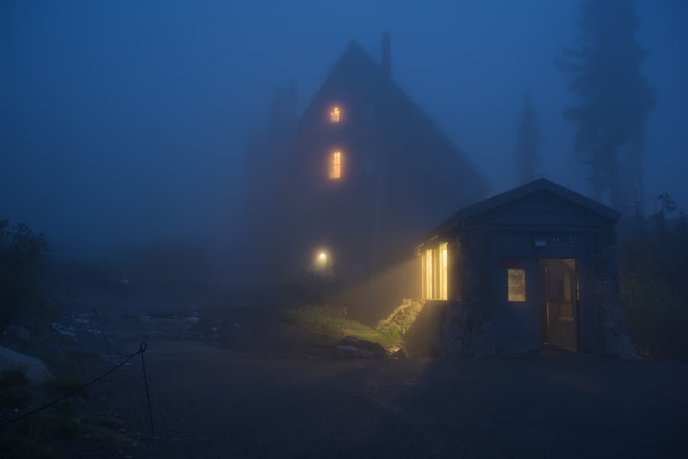 Illuminated Foggy Night by 李从军 / Austin Li — canvas wall art