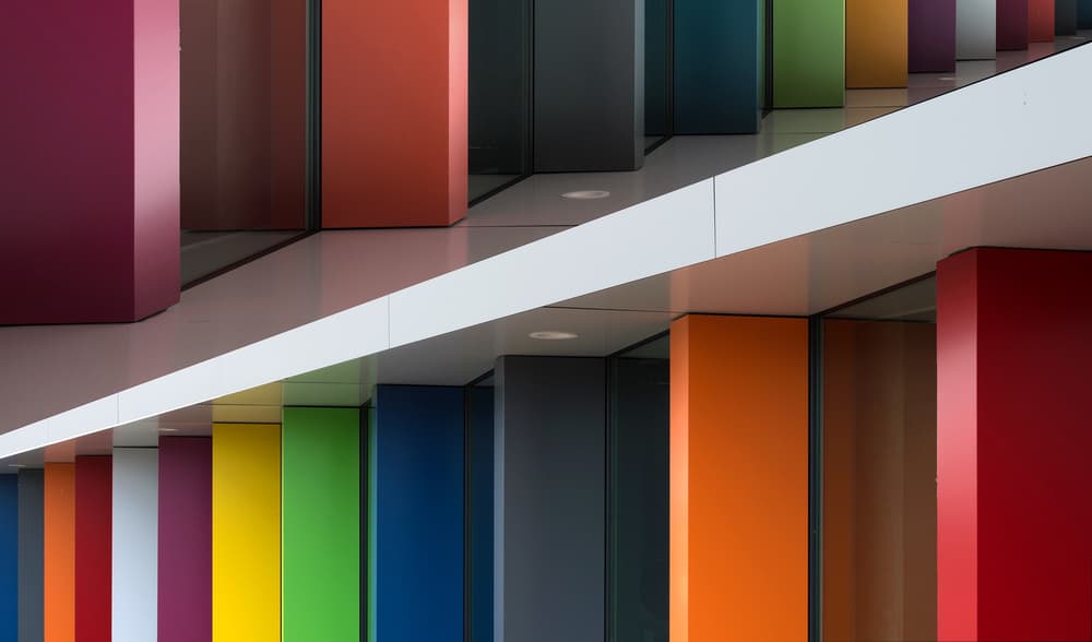 Vibrant Architectural Geometry by Henk van Maastricht — canvas wall art