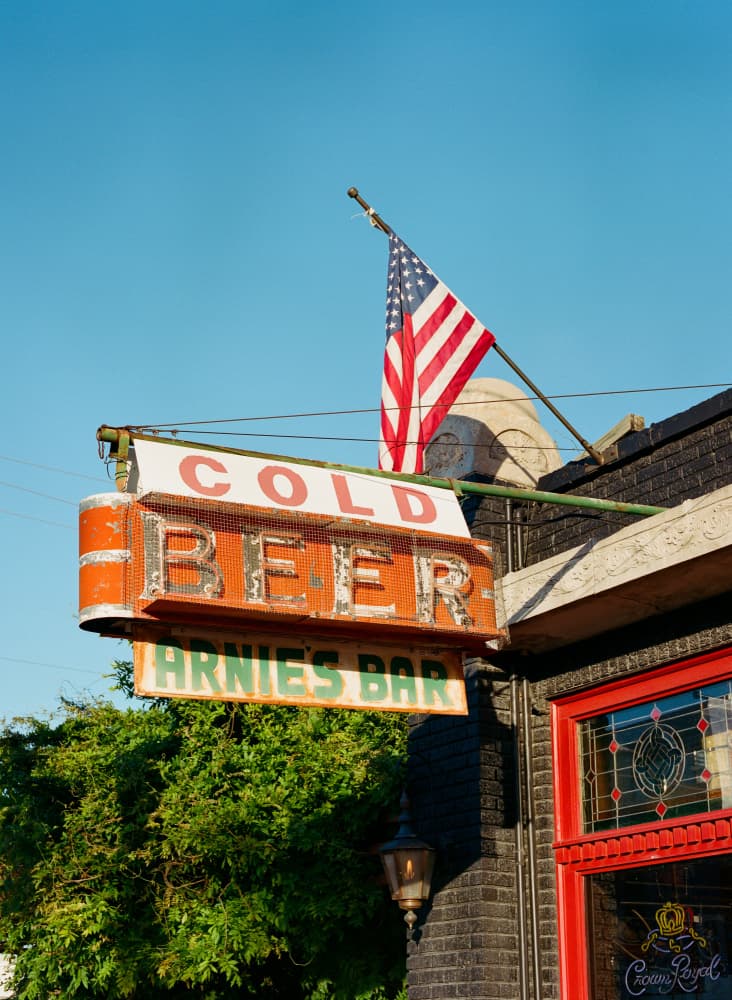 Vintage Cold Beer Sign by Bethany Young — canvas wall art