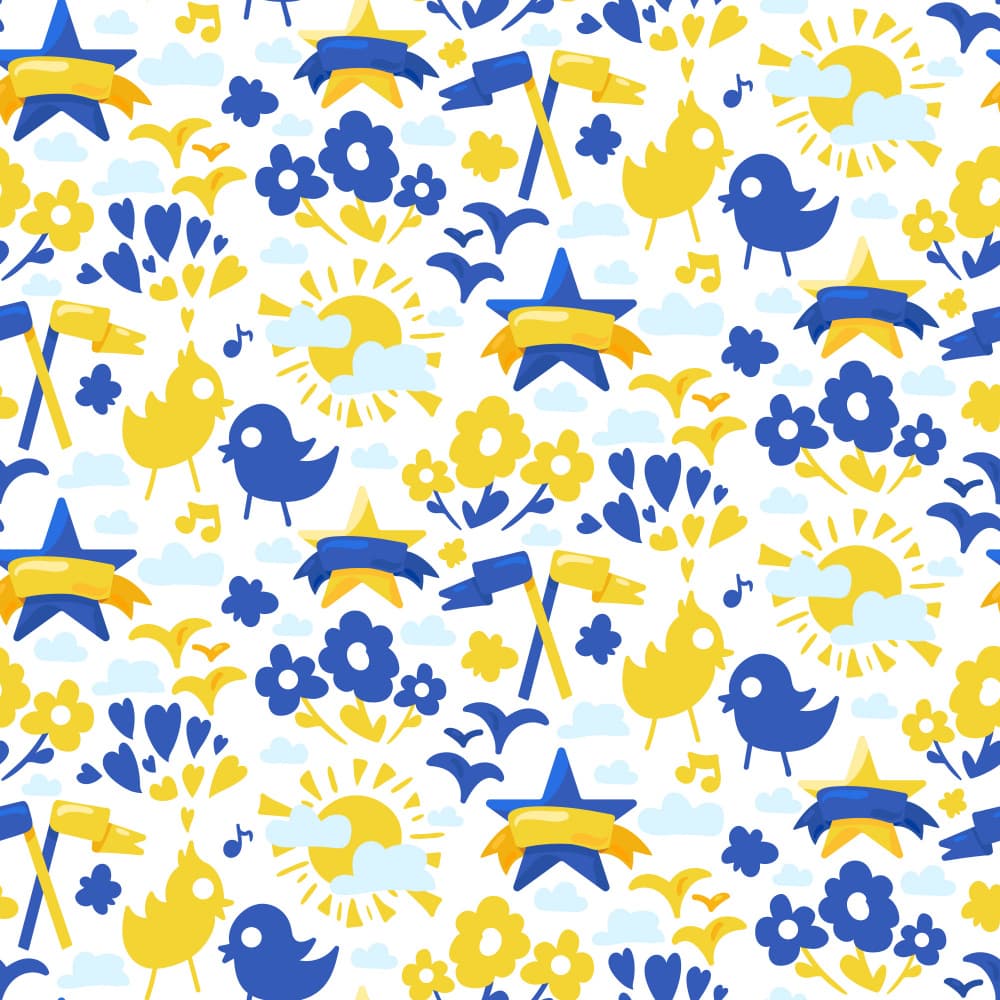 Joyful Spring Pattern by Marika Barsrsind β canvas wall art