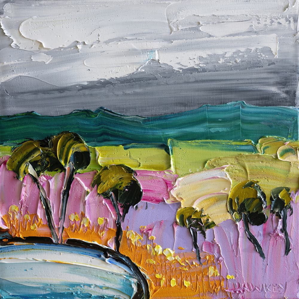 Vibrant Textured Landscape by Angela Hawkey — canvas wall art