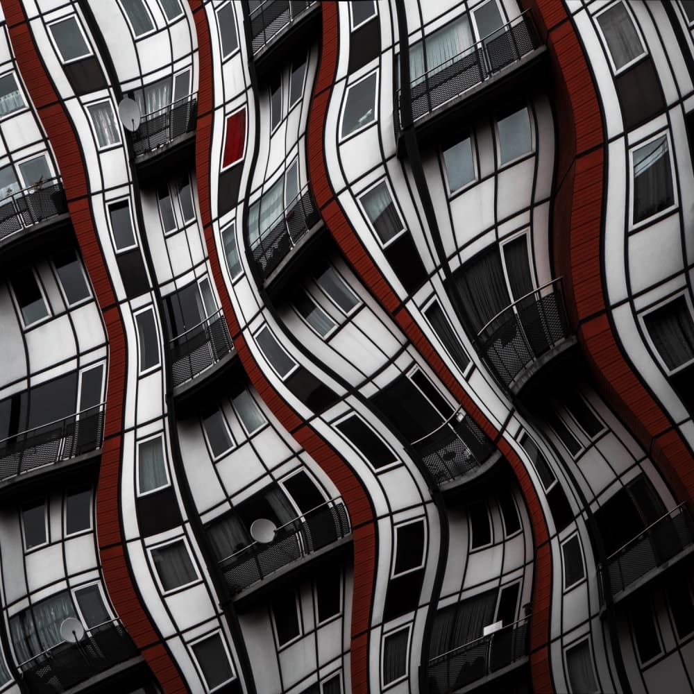 Modern Wavy Architecture by Gilbert Claes — canvas wall art