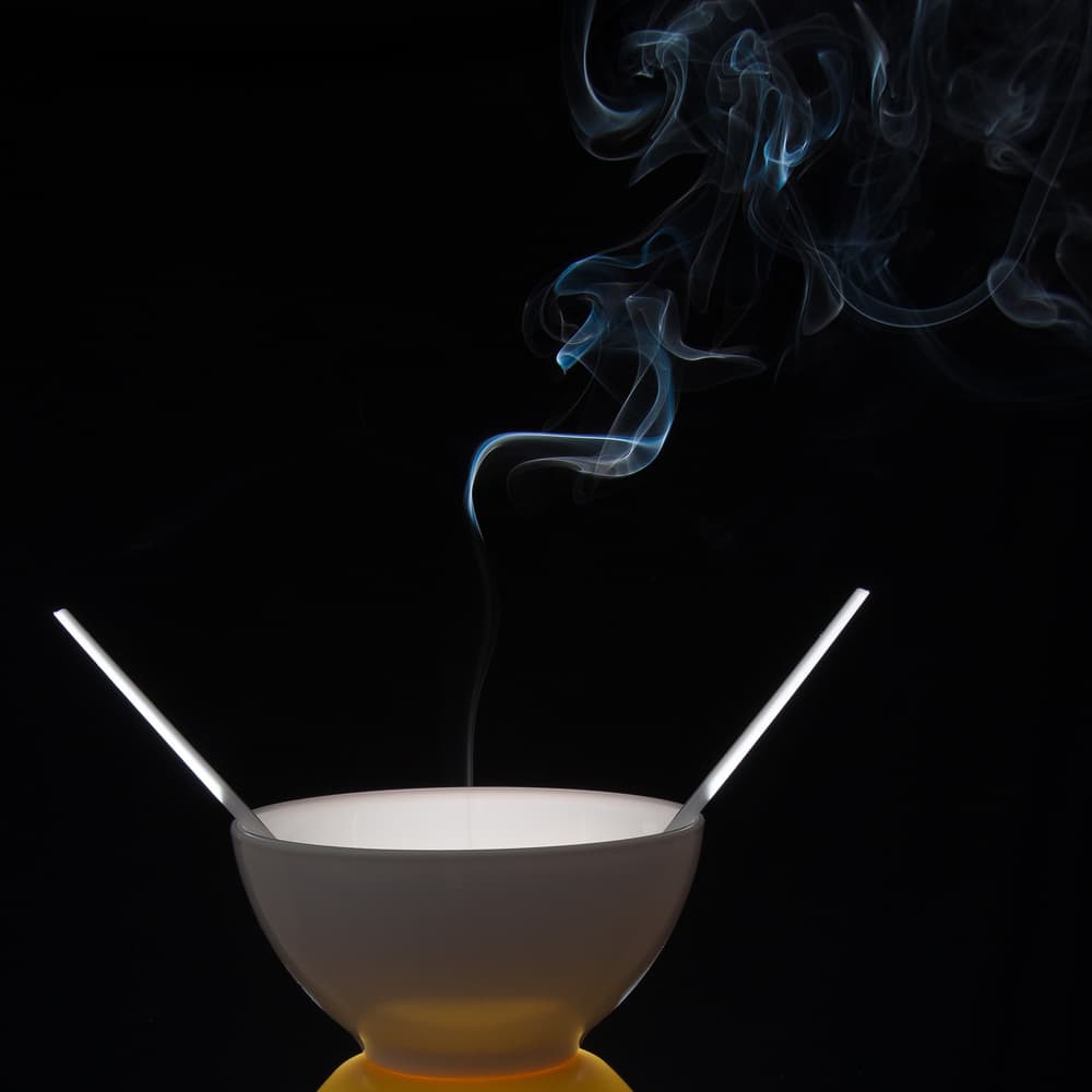 Glowing Smoke Bowl by Thierry Lagandré (Transgressed Light) — canvas wall art
