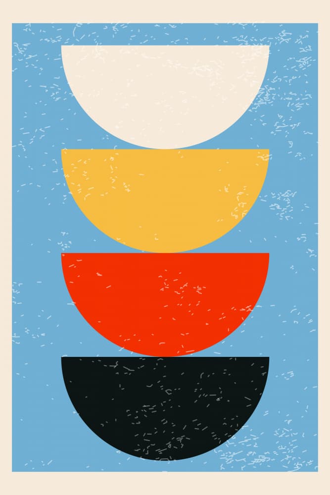 Colorful Stacked Bowls by jay stanley — canvas wall art