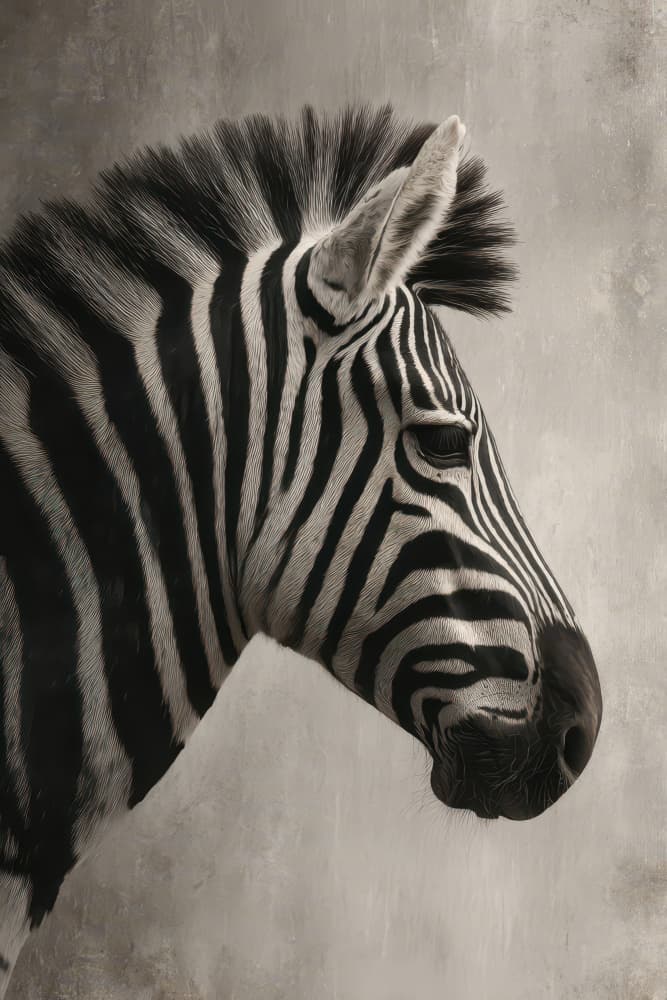 Majestic African Zebra by Rafal Kulik — canvas wall art