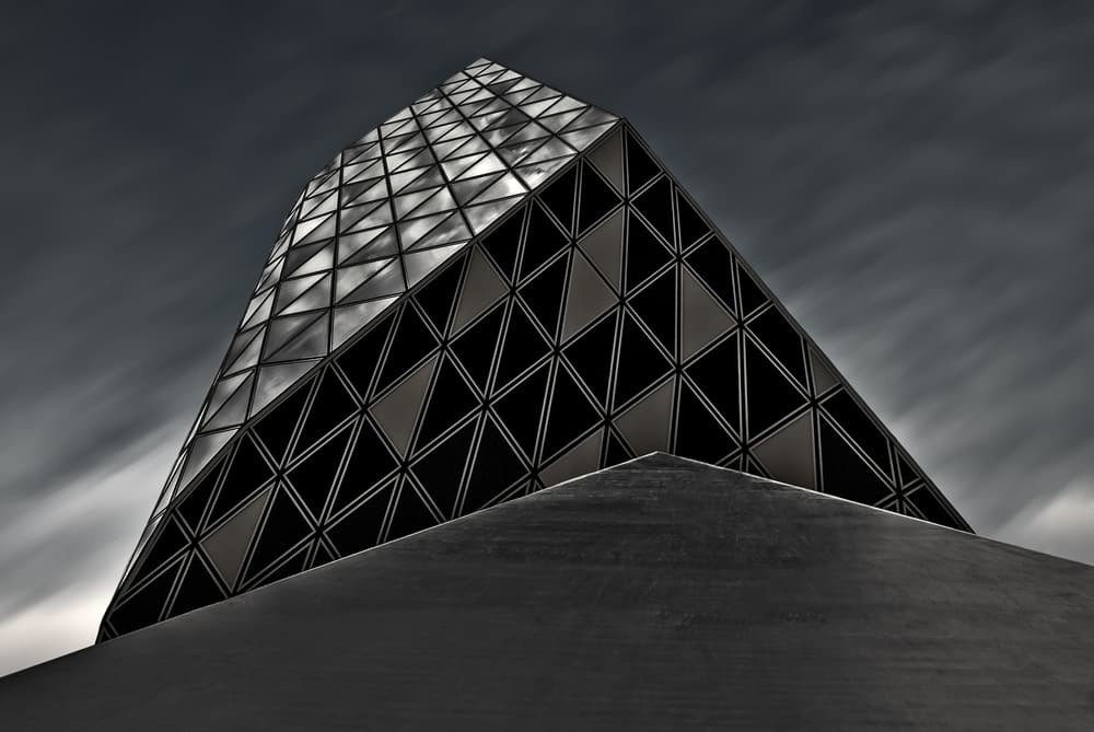 Dramatic Geometric Structure by Gilbert Claes — canvas wall art