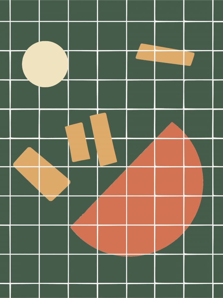 Modern Abstract Shapes by Little Dean — canvas wall art