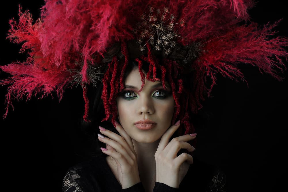 Dramatic Red Hair Portrait by Adela Lia Rusu — canvas wall art
