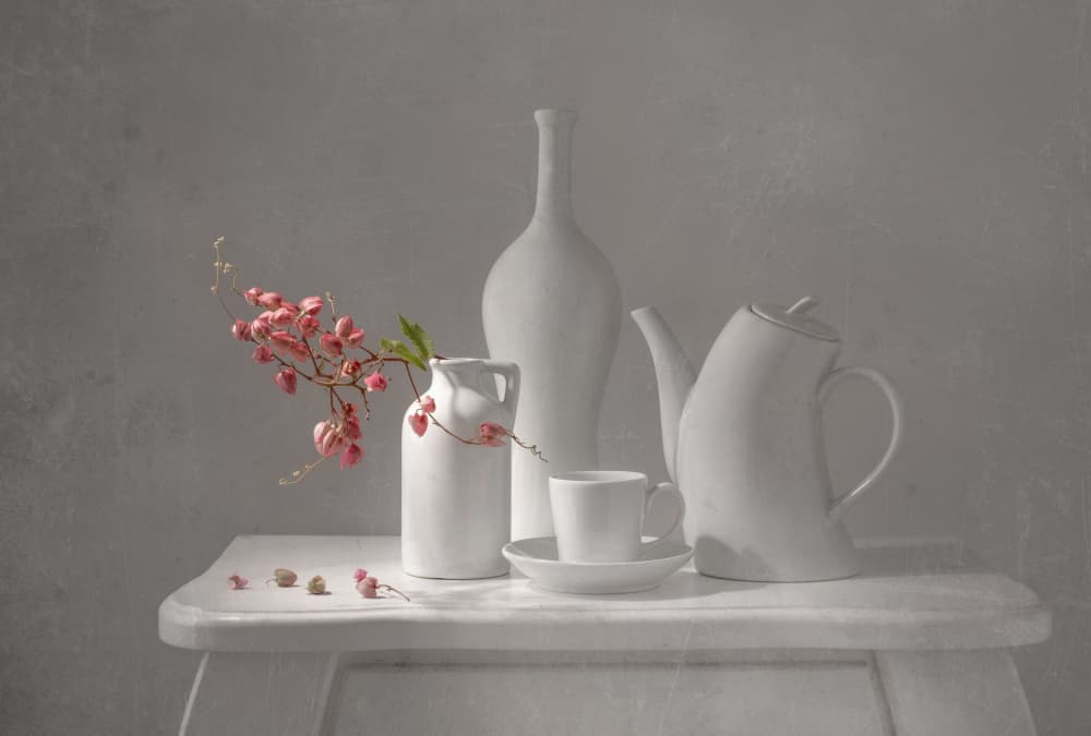 Delicate Pink Still Life by Margareth Perfoncio — canvas wall art