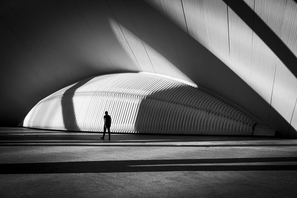 Solitary Architectural Curves by Adolfo Urrutia — canvas wall art