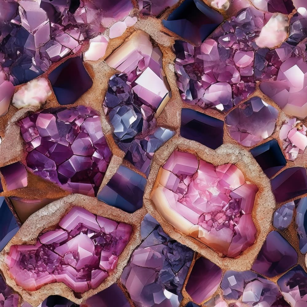 Vibrant Amethyst Geodes by Bilge Paksoylu — canvas wall art