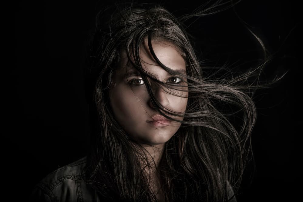 Dramatic Hair Portrait by Carmit Rozenzvig — canvas wall art
